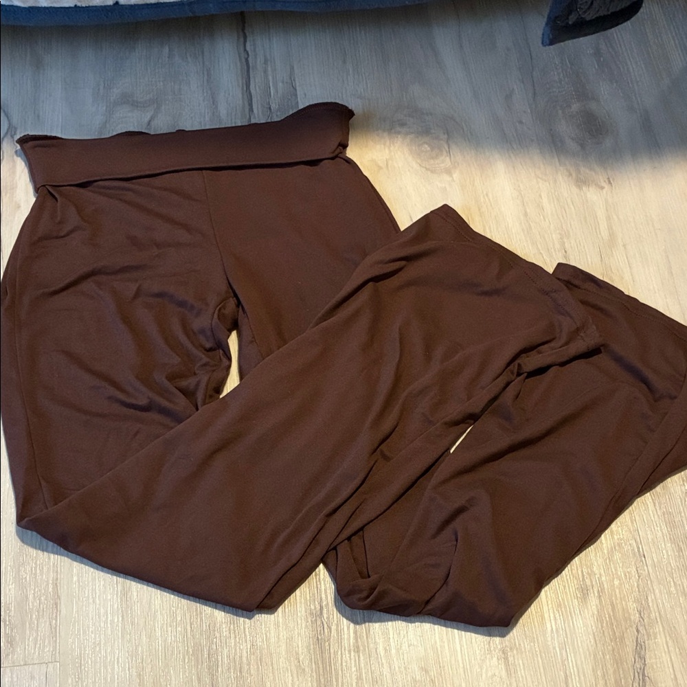 SHEIN Chocolate Wide Leg Pants